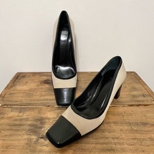 Vintage Coach Melora Square Toe Pumps